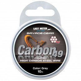 Поводковый материал Savage Gear Carbon49 Steelwire 10m 0.48mm 11kg Grey