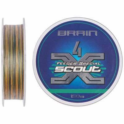 Шнур Brain Scout 4X 150m 0.08mm 4.4kg camo green