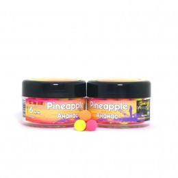 Бойли плаваючі Grandcarp Amino Pop-Up ColorMix Pineapple (Ананас) 6mm 50шт (PUP605)