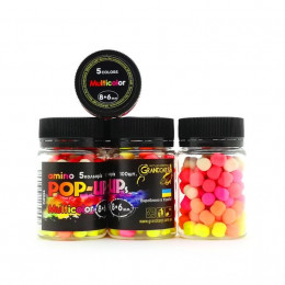 Бойлы Grandcarp Amino Pop-UPs Multicolor 5 colors 8•6mm 100 шт (PUP254)