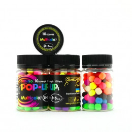 Бойлы Grandcarp Amino Pop-UPs Multicolor 10 colors 8•6mm 100 шт (PUP255)