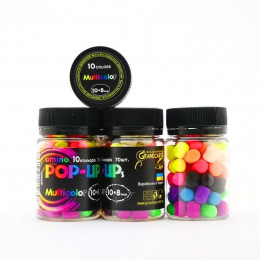 Бойлы Grandcarp Amino Pop-UPs Multicolor 10 colors 10•8mm 70 шт (PUP257)