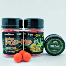 Бойлы Grandcarp Amino Pop-UPs one-flavor Tutti Frutti (Тутти Фрутти) 14mm 20 шт (PUP012)