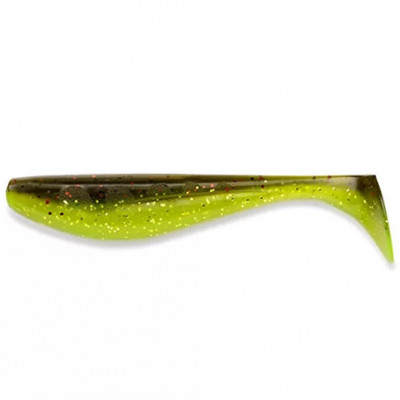 Віброхвіст FishUP Wizzle Shad 2 #203 Green Pumpkin/Flo Chartreuse 10шт