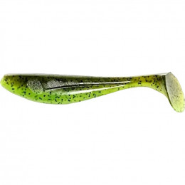 Виброхвост FishUP Wizzle Shad 5 #204 - Green Pumpkin/Chartreuse 4шт