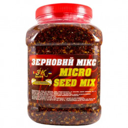 Зернова суміш 3KBaits Зерновий Мікс Micro Seed Mix (натуральний) ведро/банка 3л