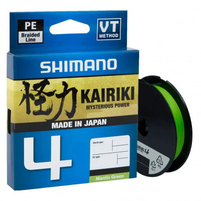 Шнур Shimano Kairiki 4 PE (Mantis Green) 300m 0.215mm 16.7kg