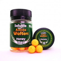 Бойли розчиннi плаваючі Grandcarp Soluble Amino Wafters Honey (Мед) 12mm 30шт (WBS014)