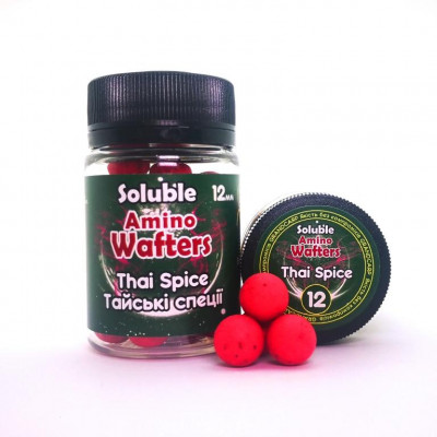 Бойли розчиннi плаваючі Grandcarp Soluble Amino Wafters Thai Spice (Тайські спеції) 12mm 30шт (WBS020)