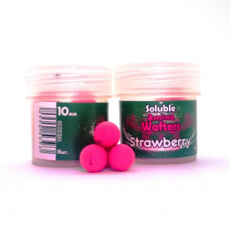 Бойли розчиннi плаваючі Grandcarp Soluble Amino Wafters Strawberry (Полуниця) 10mm 15шт (WBS039)