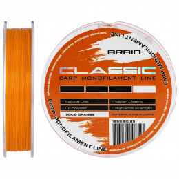 Волосінь Brain Classic Carp Line (solid orange) 150m 0.25mm 15lb 6.6kg