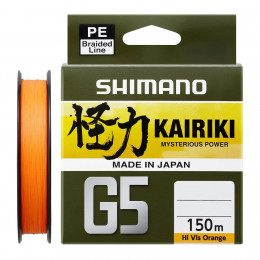 Шнур Shimano Kairiki G5 (Hi-Vis Orange) 150m 0.15mm 5.5kg