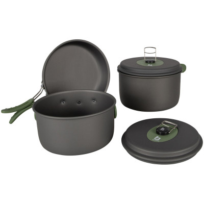 Набір посуду Bo-Camp Explorer 3 Pieces Hard Anodized Grey/Green (2200239)