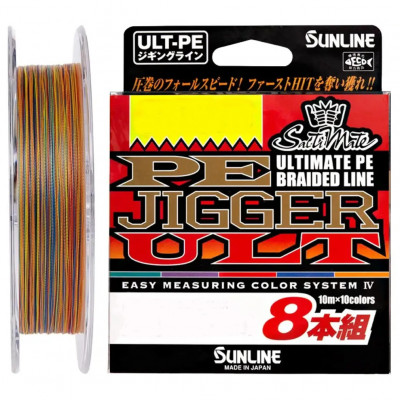 Шнур Sunline PE-Jigger ULT x8 200m (multicolor) #0.6/0.128mm 10lb/4.5kg