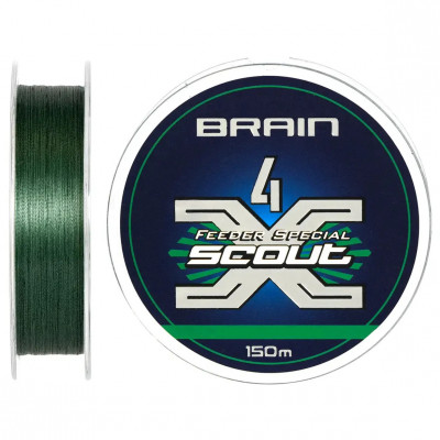 Шнур Brain Scout 4X 150m (deep green) 0.163mm 9.8kg