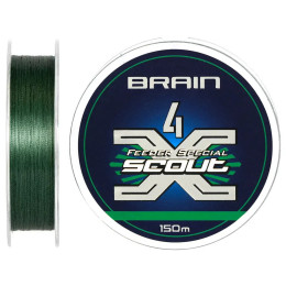 Шнур Brain Scout 4X 150m (deep green) 0.205mm 14.6kg