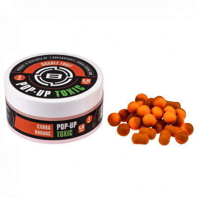 Бойлы Brain Toxic Pop-Up Double Fruit (слива + ананас) 8mm + 6x10mm 34g