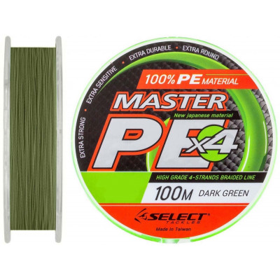 Шнур Select Master PE Dark Green X4 100m 0.06mm 9kg