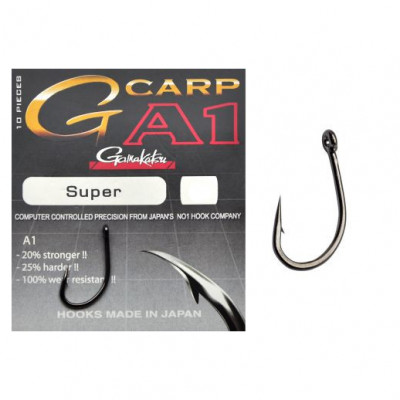 Крючки Gamakatsu G-Carp A1 Super NS Black №1 10шт (147176-100)