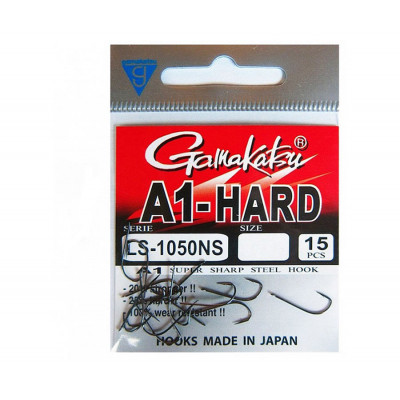 Крючки Gamakatsu A1-HARD LS-1050 NS Black №18 15шт (147645-1800)