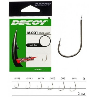 Крючок Decoy M-001 Round Light #14 15 шт