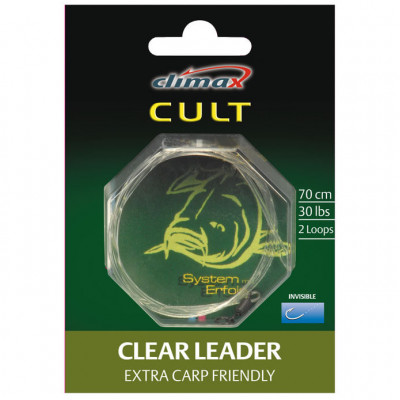 Поводок Climax Cult Clear Leader 70cm, 30lbs