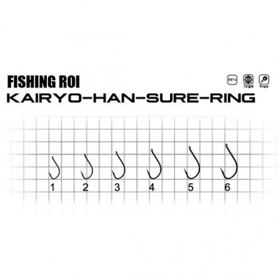 Крючок Fishing ROI Kairyo-Han-Sure-Ring №1 13шт (147-04-001)