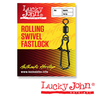 Lucky John ROLLING SWIVEL FAST LOCK Вертлюжок-застежка (LJ5025-010)