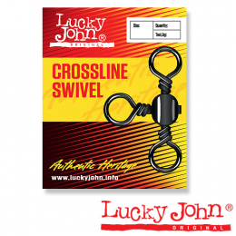 Lucky John CROSLINE SWIVEL BLACK Вертлюжок трёхсторонний (5008-008)