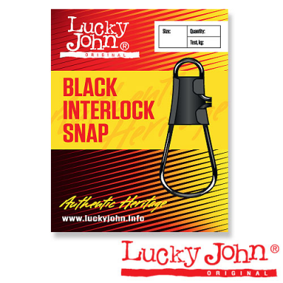 Lucky John BLAK INTERLOCK SNAP Застёжка (5019-001)