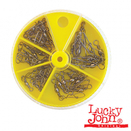 Lucky John набор Вертлюжков-застёжек BARREL SWEEDISH SWEDISH (5030-999)