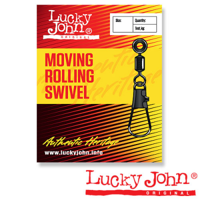 Lucky John MOVING ROLING SWIVEL Вертлюжок-застёжка поплавочная (5054-00S)