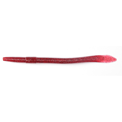 Слаг  Lucky John Wacky Worm 3,9 Solid Red 10шт (140135-S25)