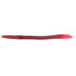 Слаг Lucky John Wacky Worm 5,4 Solid Red 8шт (140136-S25)