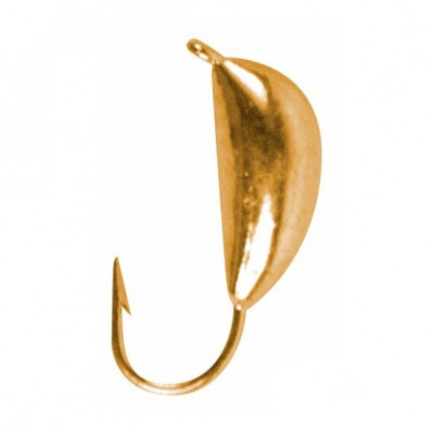 Мормишка Lucky John Банан ризький з петелькою 4mm 1.35g 5шт золото (LJ11040-03)