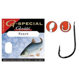 Гачки Gamakatsu G-Special Roach B Red №18 10шт (147152-1800)