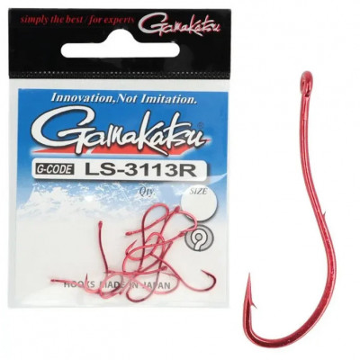 Гачки Gamakatsu LS-3113R N/L Red №1 8шт (149003 001)